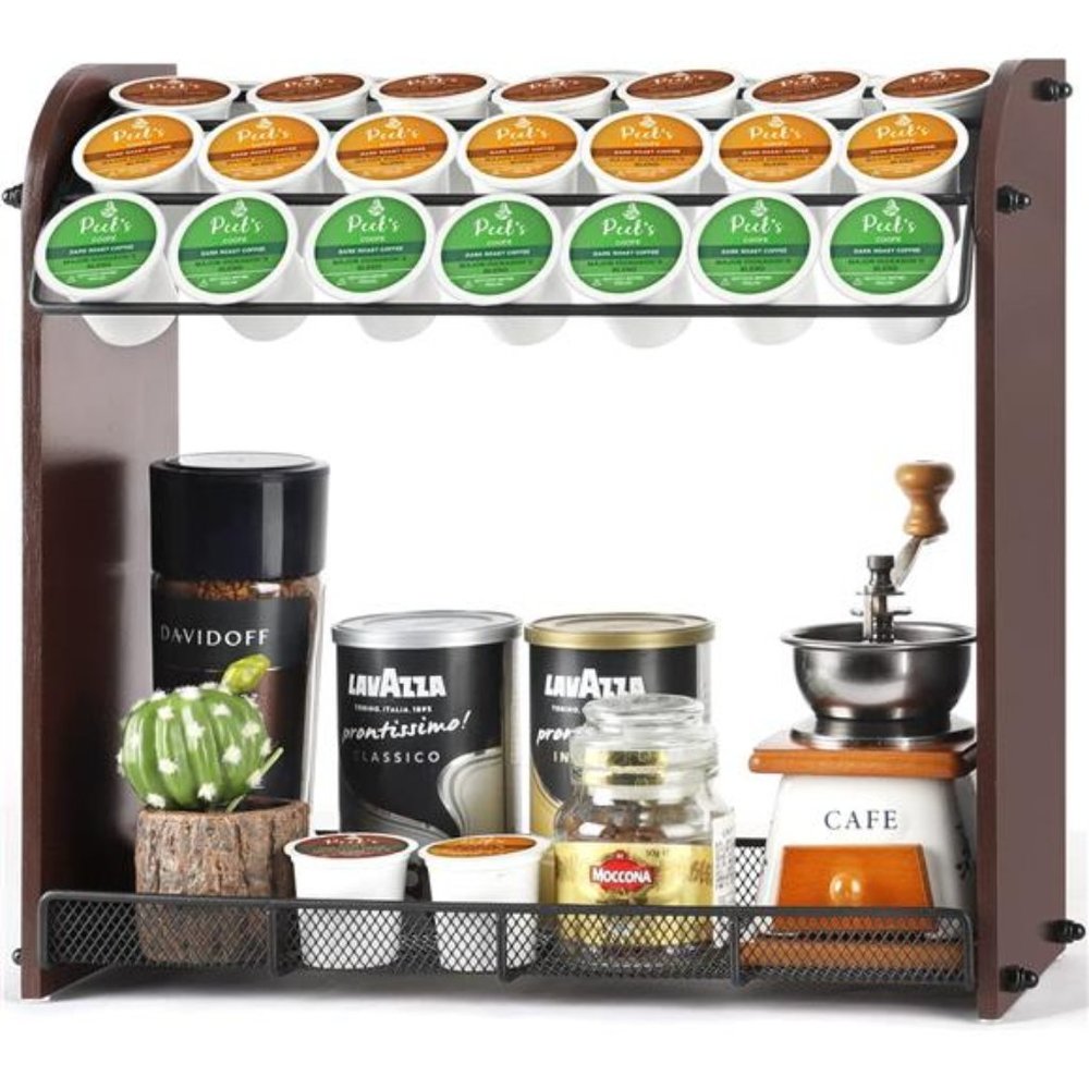 Cup Holder Large Capacity Coffee Pod Holder Coffee Bar Accessories & Cup Storage